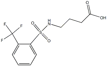 4-{[2-(trifluoromethyl)benzene]sulfonamido}butanoic acid 구조식 이미지