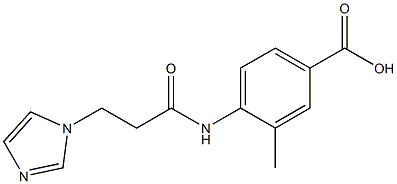 4-{[3-(1H-imidazol-1-yl)propanoyl]amino}-3-methylbenzoic acid 구조식 이미지