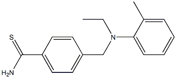 4-{[ethyl(2-methylphenyl)amino]methyl}benzene-1-carbothioamide Structure