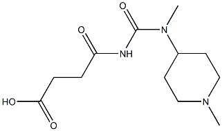 4-{[methyl(1-methylpiperidin-4-yl)carbamoyl]amino}-4-oxobutanoic acid 구조식 이미지