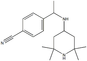 4-{1-[(2,2,6,6-tetramethylpiperidin-4-yl)amino]ethyl}benzonitrile Structure