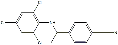 4-{1-[(2,4,6-trichlorophenyl)amino]ethyl}benzonitrile Structure