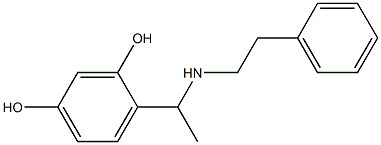 4-{1-[(2-phenylethyl)amino]ethyl}benzene-1,3-diol 구조식 이미지