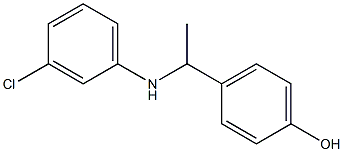 4-{1-[(3-chlorophenyl)amino]ethyl}phenol Structure
