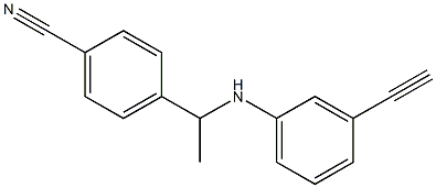 4-{1-[(3-ethynylphenyl)amino]ethyl}benzonitrile Structure