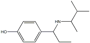 4-{1-[(3-methylbutan-2-yl)amino]propyl}phenol Structure