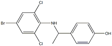 4-{1-[(4-bromo-2,6-dichlorophenyl)amino]ethyl}phenol Structure