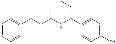 4-{1-[(4-phenylbutan-2-yl)amino]propyl}phenol 구조식 이미지