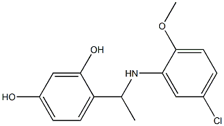4-{1-[(5-chloro-2-methoxyphenyl)amino]ethyl}benzene-1,3-diol 구조식 이미지