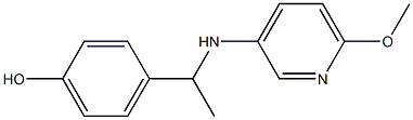 4-{1-[(6-methoxypyridin-3-yl)amino]ethyl}phenol 구조식 이미지