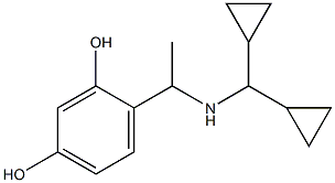 4-{1-[(dicyclopropylmethyl)amino]ethyl}benzene-1,3-diol Structure