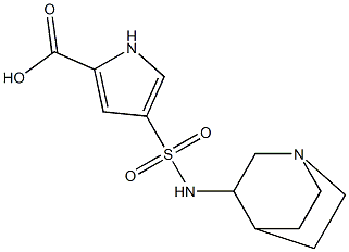 4-{1-azabicyclo[2.2.2]octan-3-ylsulfamoyl}-1H-pyrrole-2-carboxylic acid 구조식 이미지