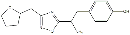 4-{2-amino-2-[3-(oxolan-2-ylmethyl)-1,2,4-oxadiazol-5-yl]ethyl}phenol 구조식 이미지