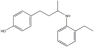 4-{3-[(2-ethylphenyl)amino]butyl}phenol Structure