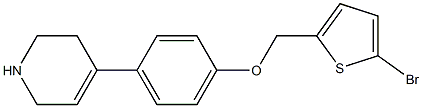 4-{4-[(5-bromothiophen-2-yl)methoxy]phenyl}-1,2,3,6-tetrahydropyridine 구조식 이미지