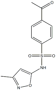 4-acetyl-N-(3-methyl-1,2-oxazol-5-yl)benzene-1-sulfonamide Structure