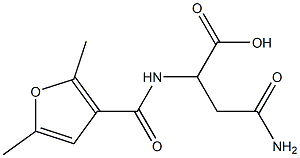 4-amino-2-[(2,5-dimethyl-3-furoyl)amino]-4-oxobutanoic acid 구조식 이미지