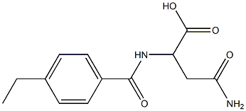 4-amino-2-[(4-ethylbenzoyl)amino]-4-oxobutanoic acid 구조식 이미지