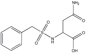 4-amino-2-[(benzylsulfonyl)amino]-4-oxobutanoic acid Structure