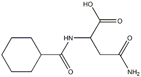 4-amino-2-[(cyclohexylcarbonyl)amino]-4-oxobutanoic acid 구조식 이미지