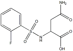 4-amino-2-{[(2-fluorophenyl)sulfonyl]amino}-4-oxobutanoic acid Structure