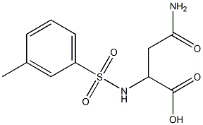 4-amino-2-{[(3-methylphenyl)sulfonyl]amino}-4-oxobutanoic acid Structure