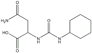 4-amino-2-{[(cyclohexylamino)carbonyl]amino}-4-oxobutanoic acid 구조식 이미지