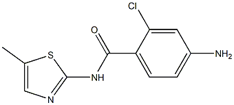 4-amino-2-chloro-N-(5-methyl-1,3-thiazol-2-yl)benzamide Structure