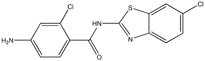 4-amino-2-chloro-N-(6-chloro-1,3-benzothiazol-2-yl)benzamide 구조식 이미지