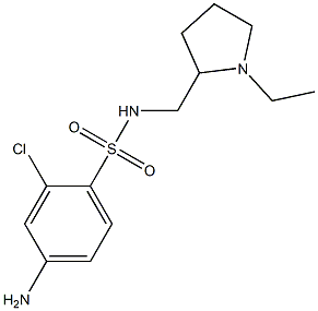 4-amino-2-chloro-N-[(1-ethylpyrrolidin-2-yl)methyl]benzene-1-sulfonamide 구조식 이미지