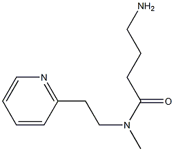 4-amino-N-methyl-N-[2-(pyridin-2-yl)ethyl]butanamide Structure