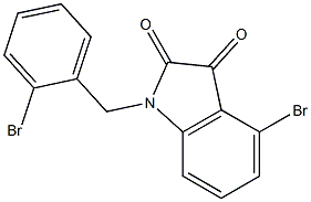 4-bromo-1-[(2-bromophenyl)methyl]-2,3-dihydro-1H-indole-2,3-dione 구조식 이미지
