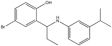 4-bromo-2-(1-{[3-(propan-2-yl)phenyl]amino}propyl)phenol Structure