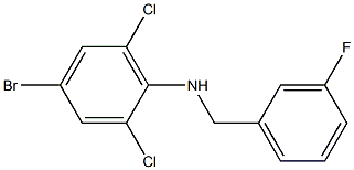 4-bromo-2,6-dichloro-N-[(3-fluorophenyl)methyl]aniline 구조식 이미지