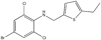 4-bromo-2,6-dichloro-N-[(5-ethylthiophen-2-yl)methyl]aniline Structure