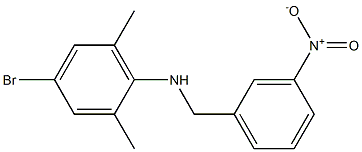 4-bromo-2,6-dimethyl-N-[(3-nitrophenyl)methyl]aniline 구조식 이미지
