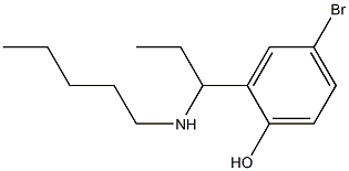 4-bromo-2-[1-(pentylamino)propyl]phenol 구조식 이미지