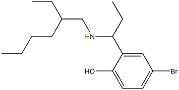 4-bromo-2-{1-[(2-ethylhexyl)amino]propyl}phenol 구조식 이미지