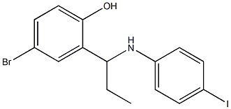 4-bromo-2-{1-[(4-iodophenyl)amino]propyl}phenol 구조식 이미지
