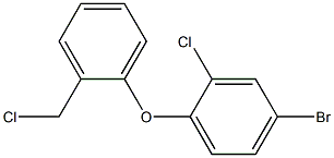 4-bromo-2-chloro-1-[2-(chloromethyl)phenoxy]benzene Structure