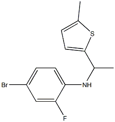 4-bromo-2-fluoro-N-[1-(5-methylthiophen-2-yl)ethyl]aniline Structure