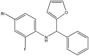 4-bromo-2-fluoro-N-[furan-2-yl(phenyl)methyl]aniline Structure