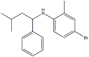 4-bromo-2-methyl-N-(3-methyl-1-phenylbutyl)aniline 구조식 이미지