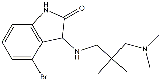 4-bromo-3-({2-[(dimethylamino)methyl]-2-methylpropyl}amino)-2,3-dihydro-1H-indol-2-one 구조식 이미지