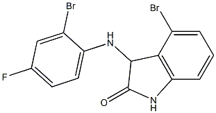 4-bromo-3-[(2-bromo-4-fluorophenyl)amino]-2,3-dihydro-1H-indol-2-one Structure