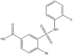 4-bromo-3-[(2-fluorophenyl)sulfamoyl]benzoic acid 구조식 이미지