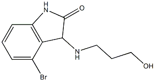 4-bromo-3-[(3-hydroxypropyl)amino]-2,3-dihydro-1H-indol-2-one 구조식 이미지