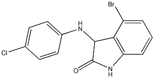 4-bromo-3-[(4-chlorophenyl)amino]-2,3-dihydro-1H-indol-2-one 구조식 이미지