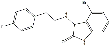 4-bromo-3-{[2-(4-fluorophenyl)ethyl]amino}-2,3-dihydro-1H-indol-2-one 구조식 이미지