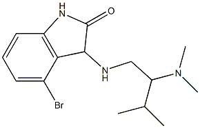 4-bromo-3-{[2-(dimethylamino)-3-methylbutyl]amino}-2,3-dihydro-1H-indol-2-one Structure